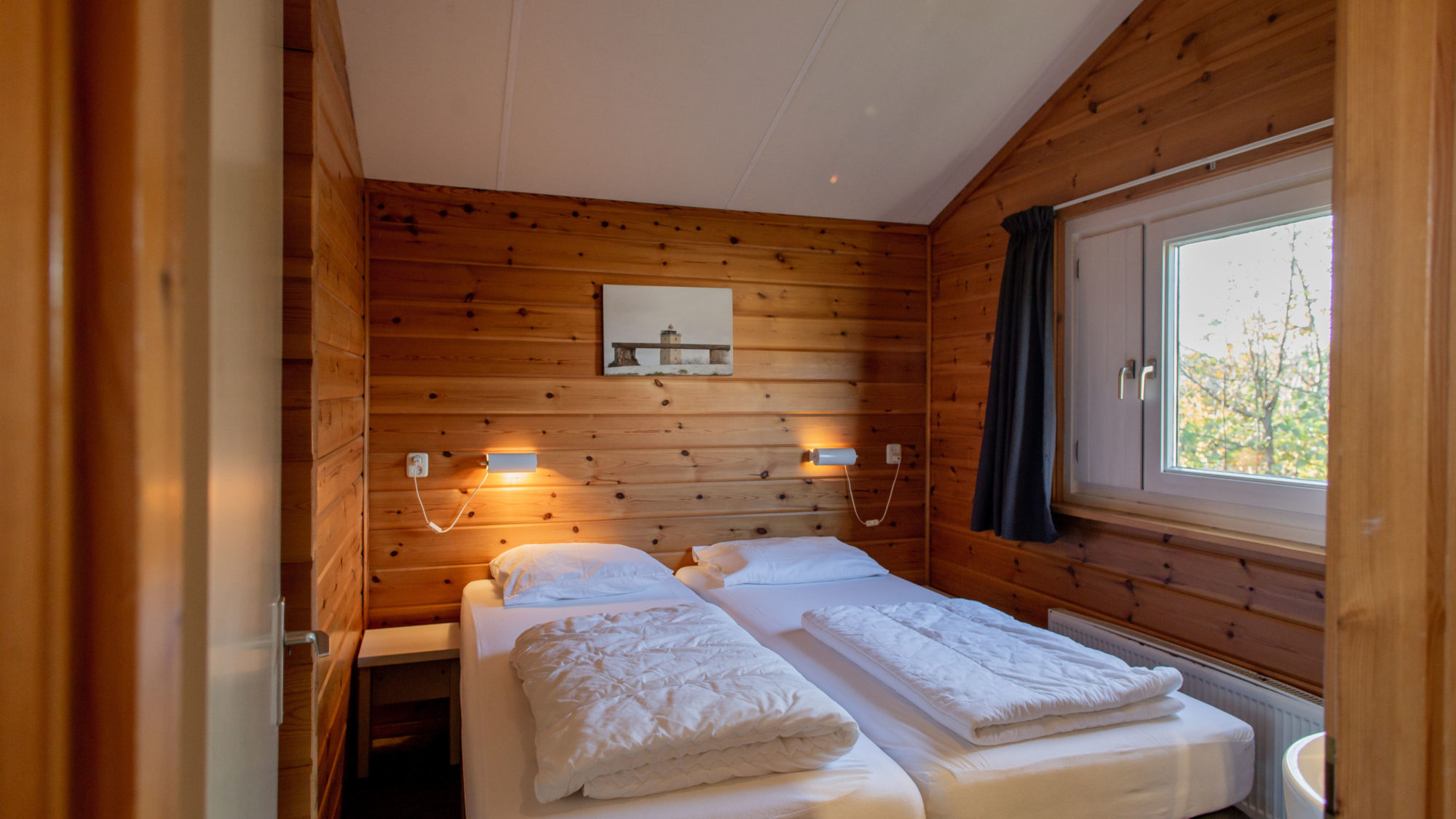 2 persoons kamer Finse bungalow Houtkachel de Riesen Terschelling