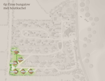 De Riesen plattegrond 6p Finse bungalow Houtkachel